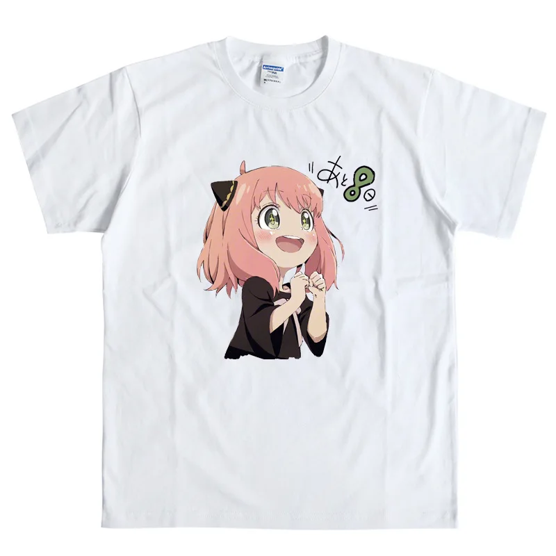 Japanese Anime Spy X Family Anya Forger Graphic Print T Shirt Streetwear Men Women Fashion Short Sleeve Unisex T Shirt Tops