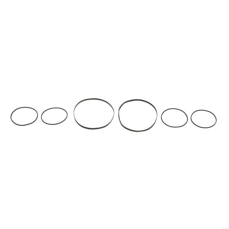 Q6PA 6x Replacement Turntable Belt Rubber Drive for Sharp GF-700 Cassette Record Player CD-ROM Repeater Phono Belt Accessory