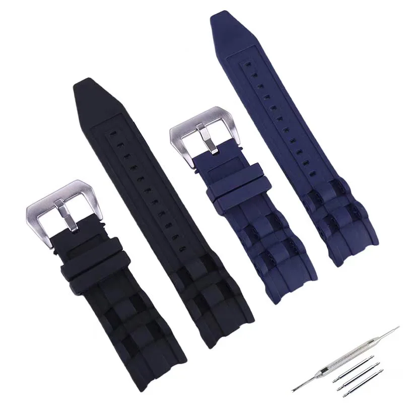 

26mm men's silicone watch band accessories for Invicta Pro Diver rubber PU watch strap women's waterproof sports black wristband