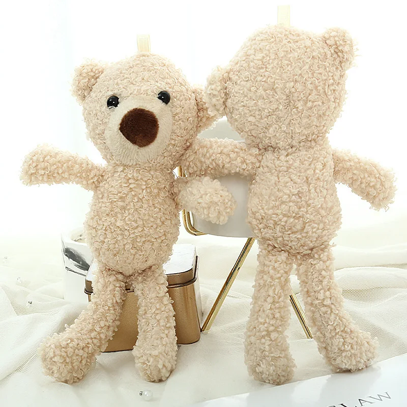 20cm Teddy Bear Doll Toy Kawaii Bear Plush Animal Toy Key Pendant Cute Bear for Bags & Clothing Boy Girl Holiday Gift Decoration