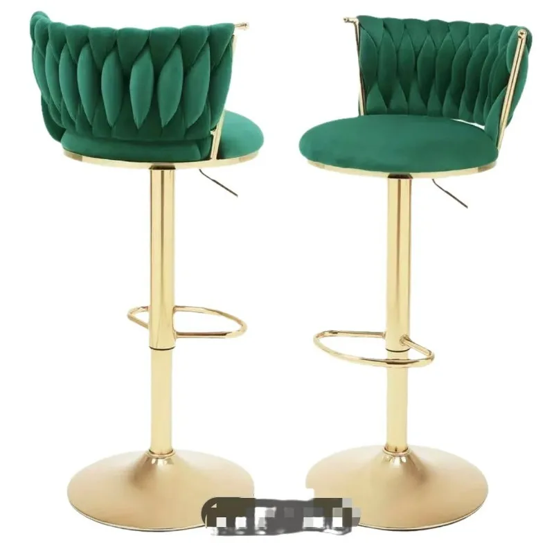 

Rotating cash register chair Elevated front desk chair High stool Modern simple back chair