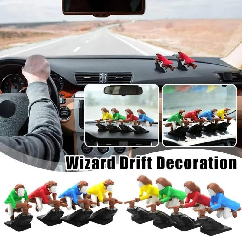 Wizard Flying Broom Car Dashboard Decor Drift Turn Broom Decor -