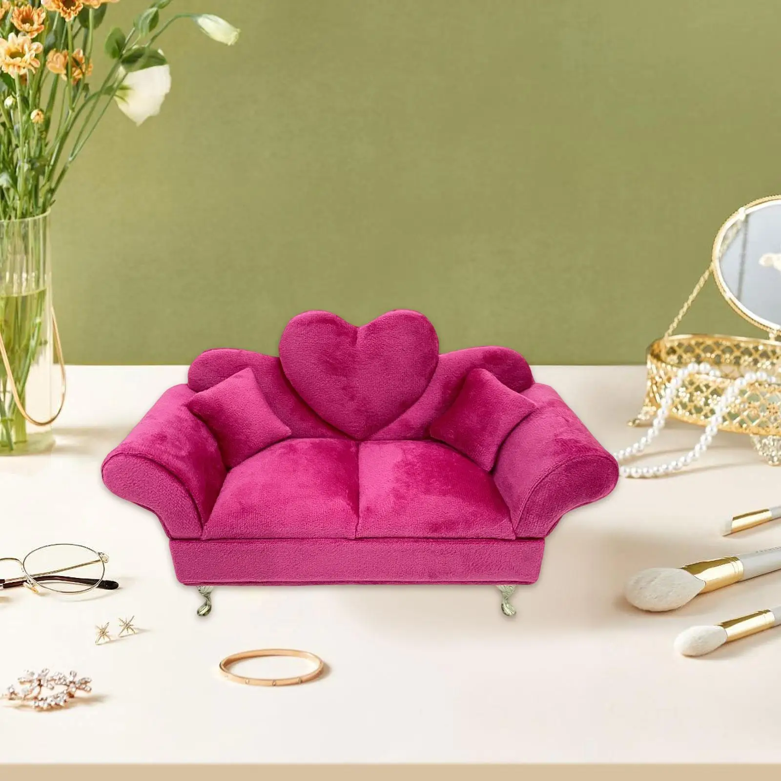 Cute Sofa Shaped Jewelry Box Velvet Organizer for Necklace Earring Ring Bracelet Storage Travel Display Case for Women