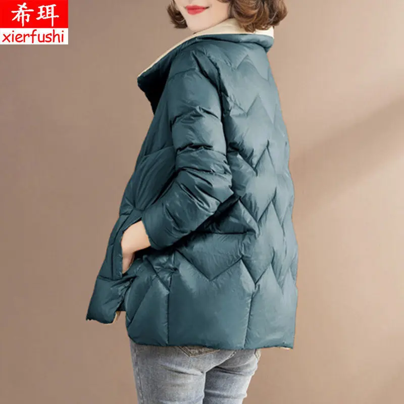 Women's Short 2025 New Korean Version Loose Thickened Small Cotton Jacket Winter Jacket Trendy