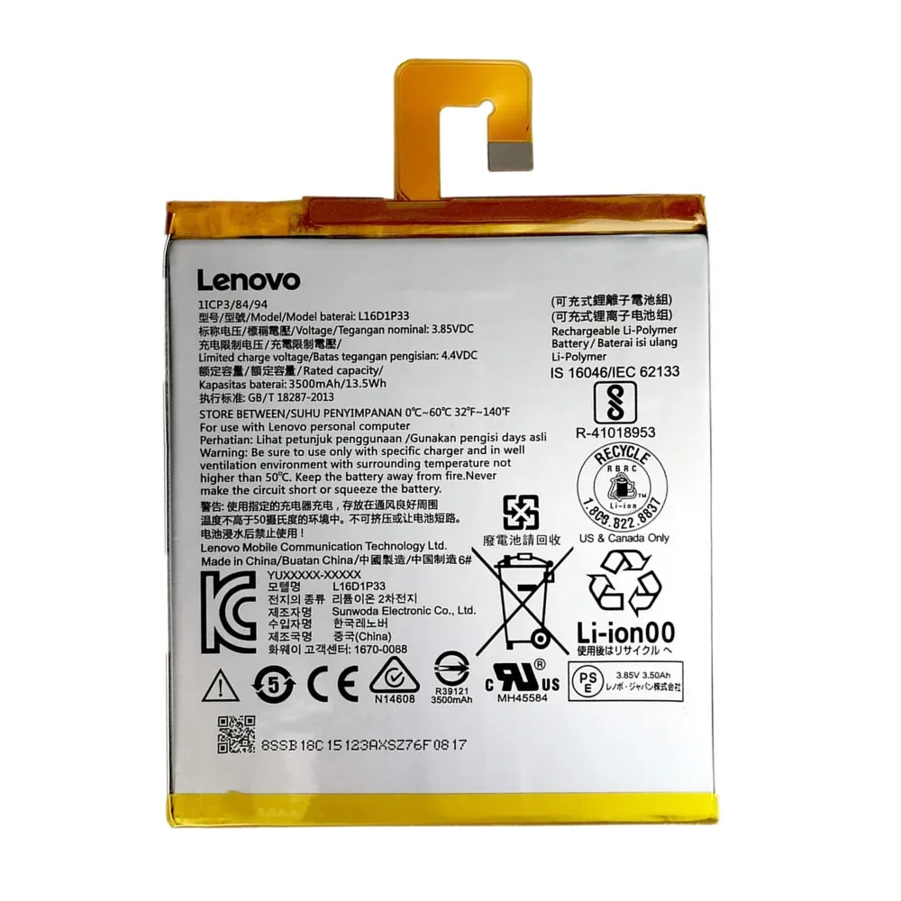 L16D1P33 3500mAh 100% Original Battery For Lenovo TAB4 7.0 Inch TB-7504N TB-7504F TB-7504X Tablet High Quality Batteries