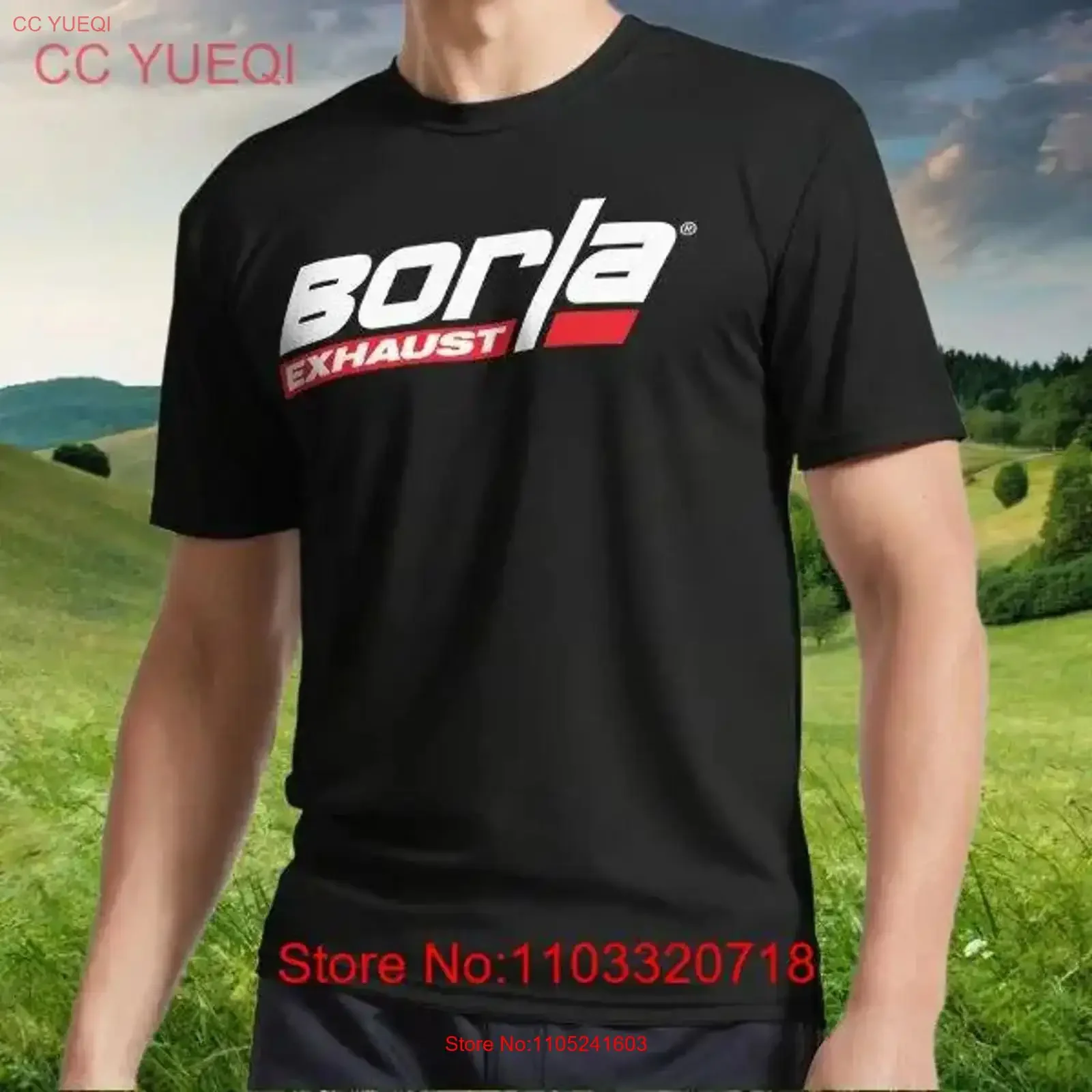 New BORLA EXHAUST LOGO Active T Shirt American Funny S to 5XL vintage Washed homme Slightly Breathable designer clothes Casual