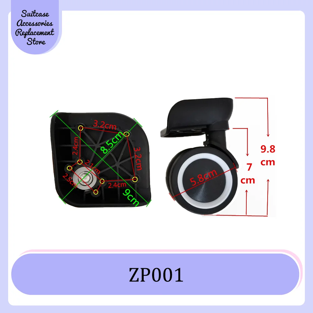 ZP001 Universal Wheel Replacement Suitcase Smooth Silent Shock Absorbing Durable Convenient Wheel Accessories Caster Wheels