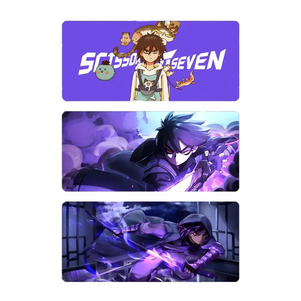 Cool Funny Anime S-Scissor Seven Mouse Pad Large Gaming Mousepad with Stitched Edges Thickened Desk Mat PC