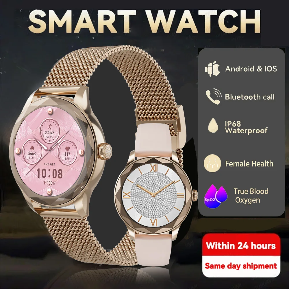 Zordai OD8 Ultra sottile Smart Watch per le donne AMOLED Full Screen IP68 impermeabile Lady Watch sport Fitness Tracker Smartwatch 2024