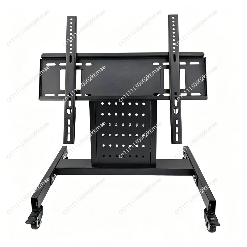 Low Height TV Stand Tilt Swivel Mobile Angled Monitor Floor Mount Rolling Cart for Stage Studio Home