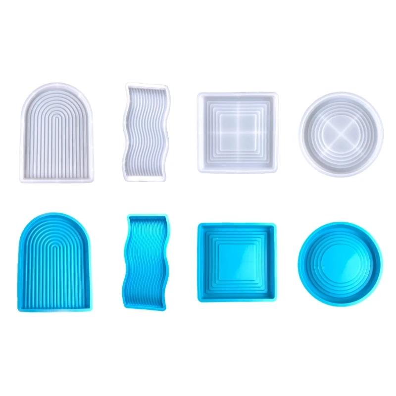 

Simple Geometric Storage Tray Silicone Mold DIY Background Plate Resin Casting Mold Easy to Clean