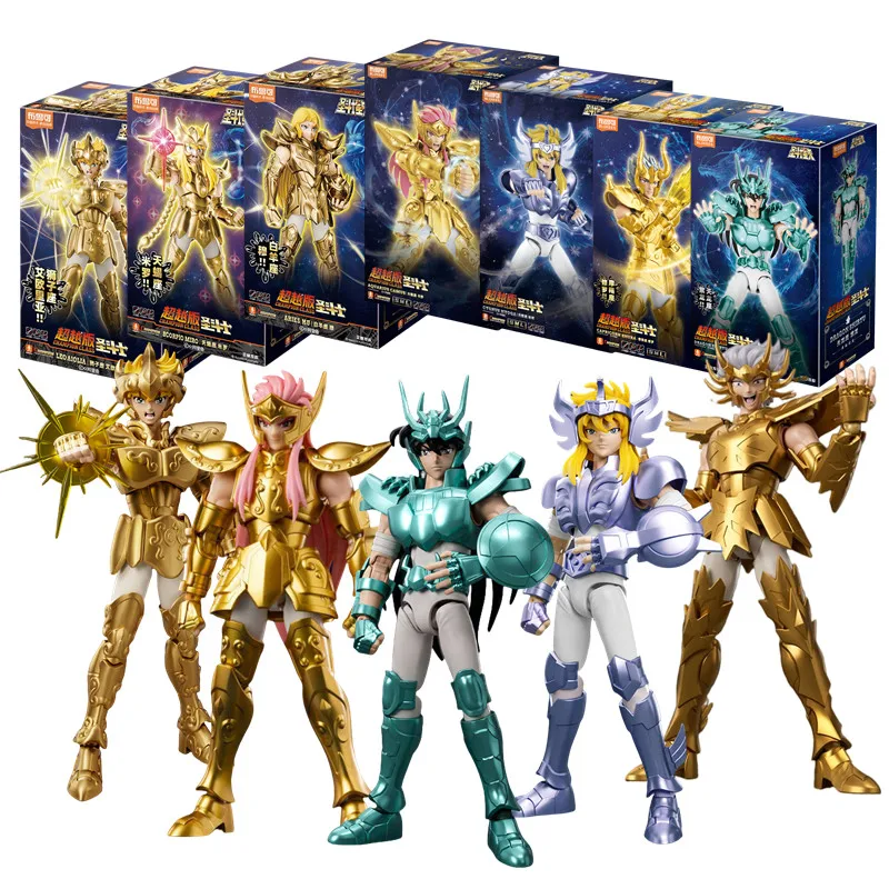 

BLOKEES Saint Seiya action figure model Splicing toy Anime Characters Shura Shiryu Hyoga Camus Death Mask Aiolia Action Figure