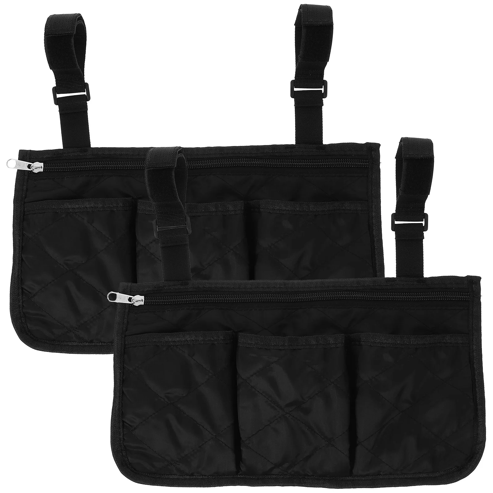 

2Pcs Wheelchair Side Bag Heavy Duty Hanging Pouch for Elderly and Injured Multi Use Storage on Wheelchair Electric Scooter