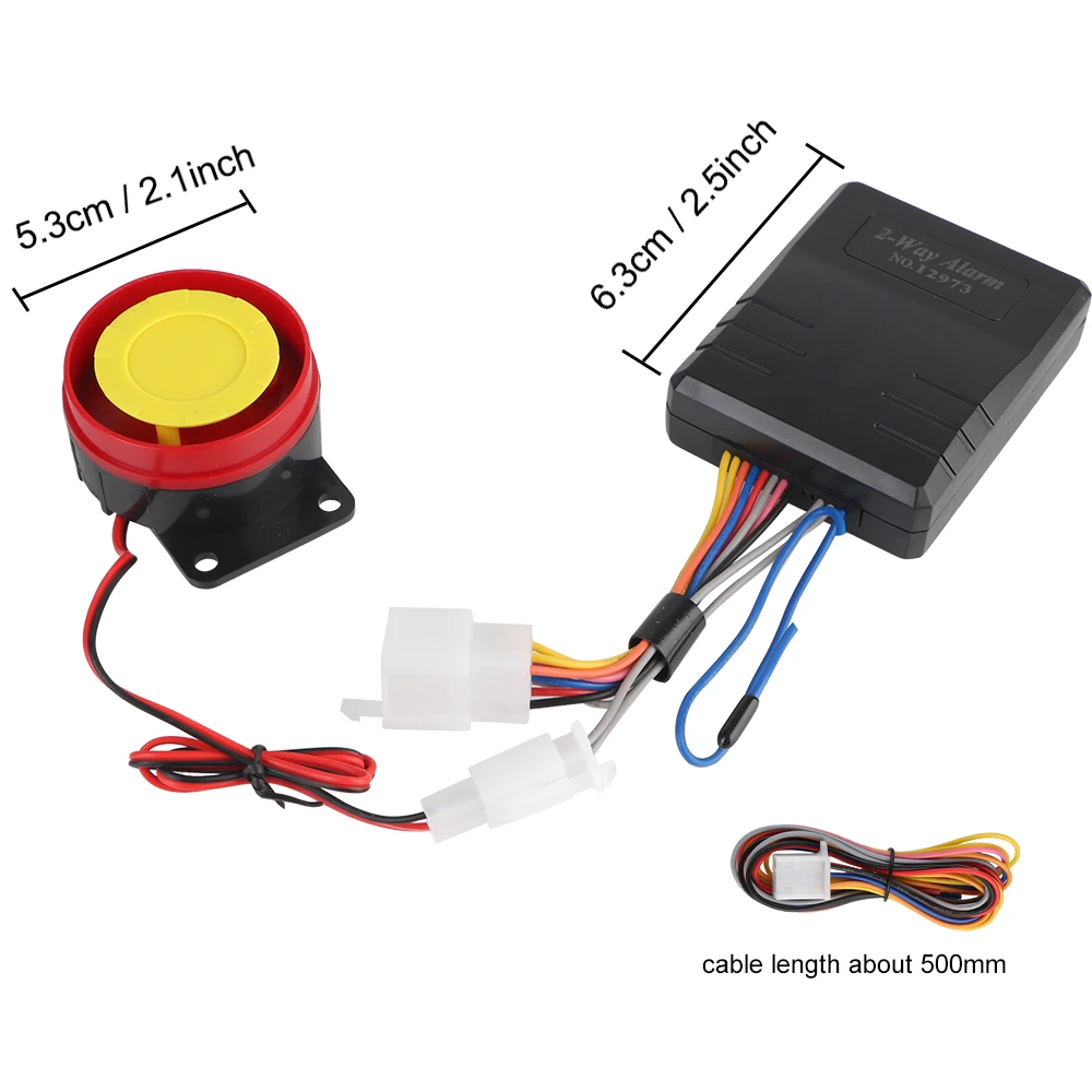 125dB E-bike Scooter Motorbike Security System Motorcycle 2 Way Alarm System 12V Universal Anti-theft Protection Remote Control