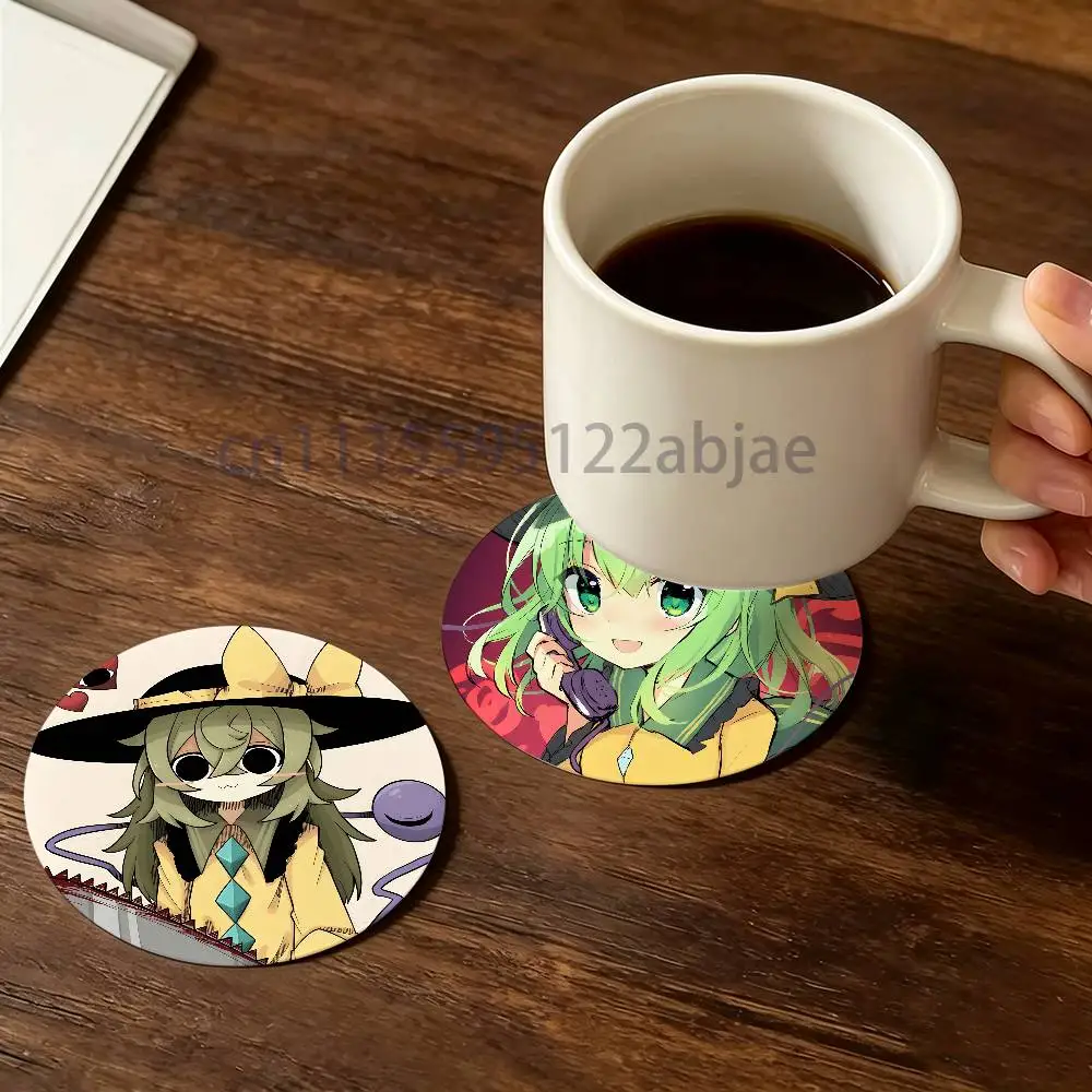k-Koishi komeiji P-Project Heat-Resistant Pine Coasters Lightweight Sturdy for All Drinkware Easy to Clean
