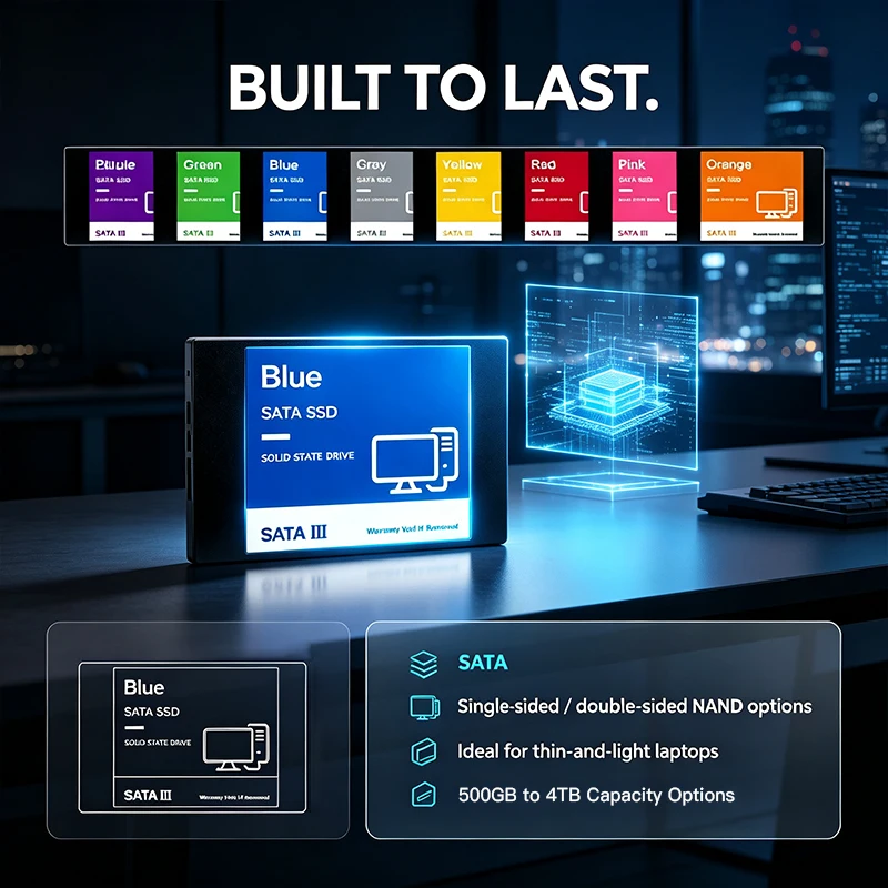 Solid State Disk Portable SSD Hard Drive 25 Inch SATA3 1TB 2TB 4TBPortable Computer Micro Desktop Fast Speed 8K TLC SSD