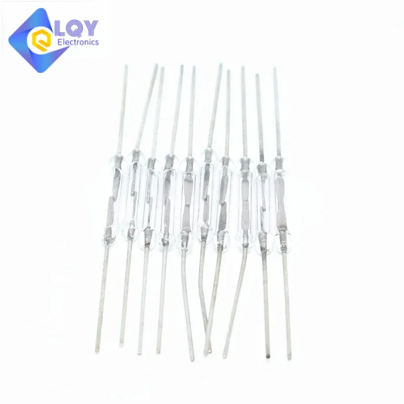 LQY 10pcs N/O Reed switch Magnetic Switch 2 * 14mm Normally Open Magnetic Induction switch