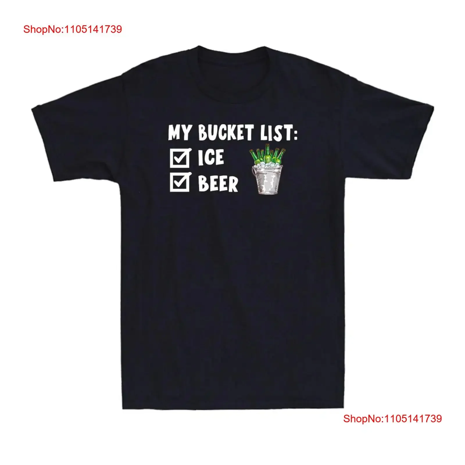 My Bucket List Ice and Beer Funny Drinking Lovers Herren-T-Shirt im Vintage-Stil, gewaschen, bequem, gestreckt, weich, modische Grafik