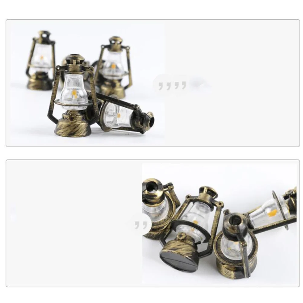 

6Pcs Retro Lamp Vintage Light Portable Simulation Lantern Party Haunted House Decoration Prop Retro Lamp