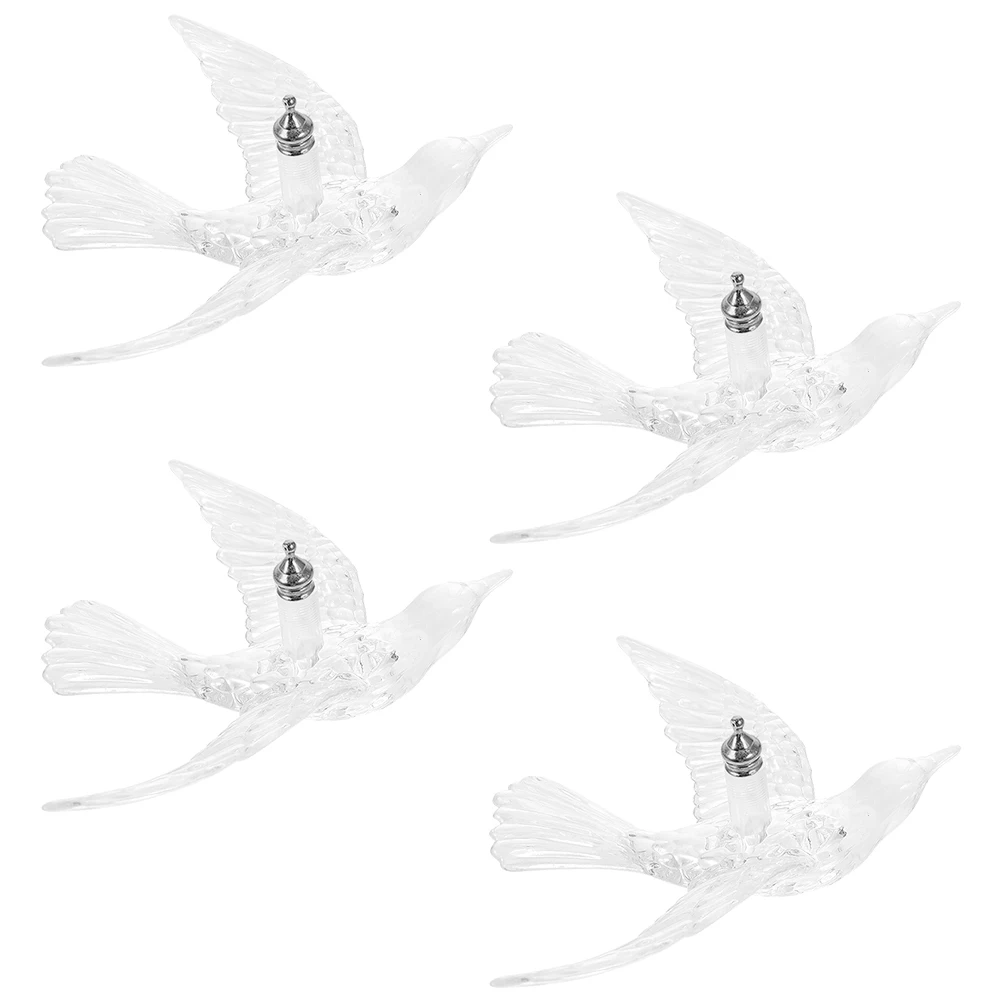 

4pcs Acrylic Hummingbird Pendant Hanging Ornament Ceiling Decor Bird Shape Decoration Home Party Garden Wreath Xmas Tree Display
