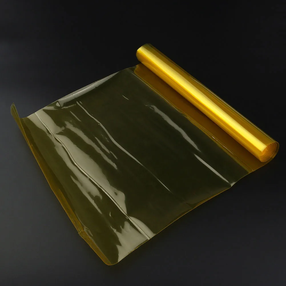 

Yellow Headlight Tint Film Large Size Triplelayer Scratch Resistant Car Vinyl Wrap Night Driving Visibility Fog Light Tail Light