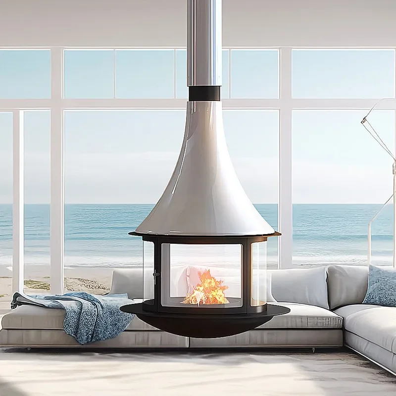 newHorn hanging fireplace, electronic alcohol wood-burning atomized model, hanging fireplace for home villa living room decorati