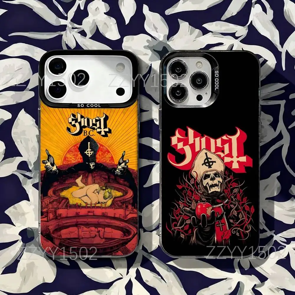 

Ghost Heavy Metal Band Phone Case For iPhone 17,16,15,14,13,12,X,8,Pro,Max,Plus,SE4,Air,Mini HD Black IMD Matte