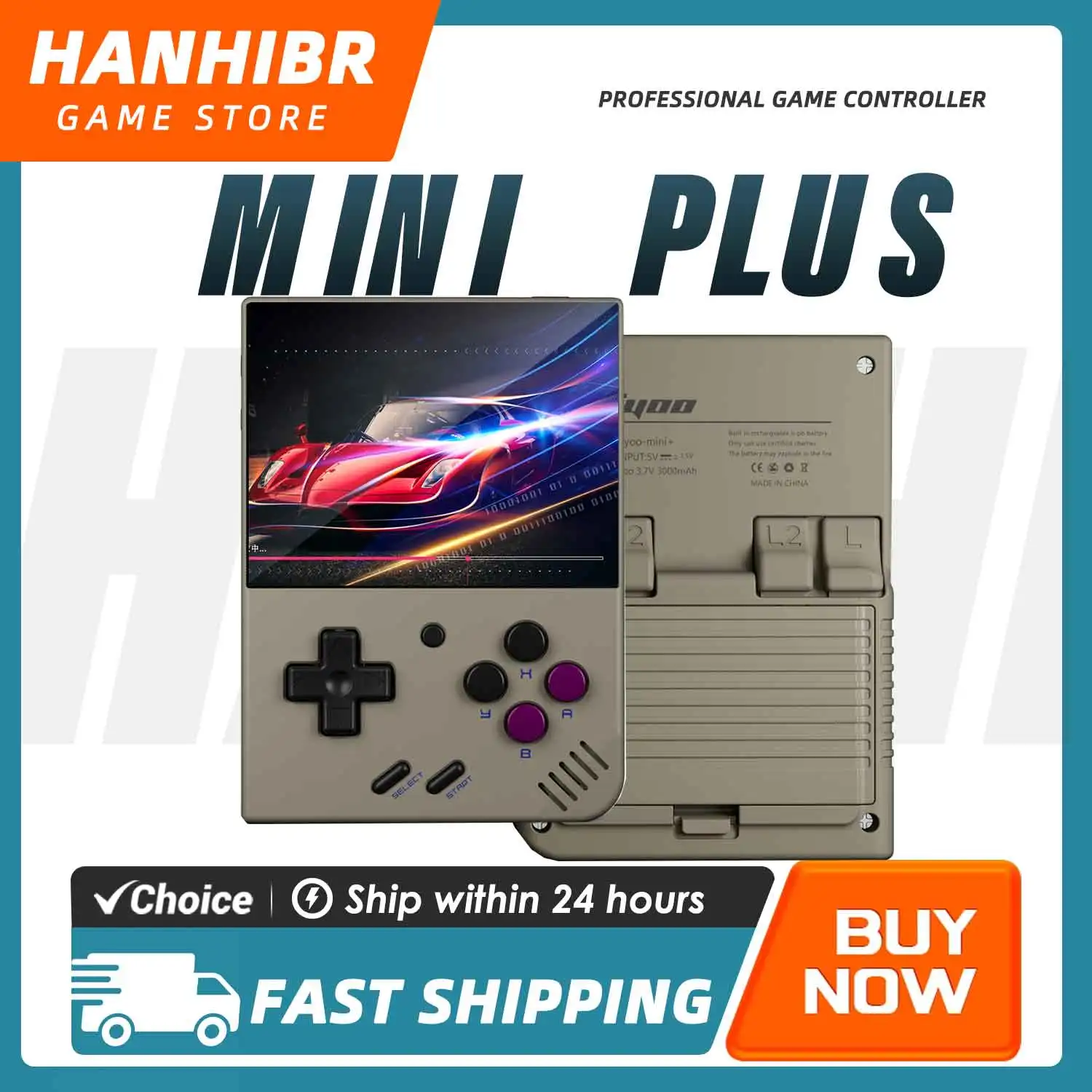 Console portable rétro MIYOO Mini Plus avec émulateur de poche, écran OCA IPS de 3,5 pouces, système Linux, batterie de 3000 mAh, émulateur multi-plateformes, console de jeux vidéo classique, cadeau