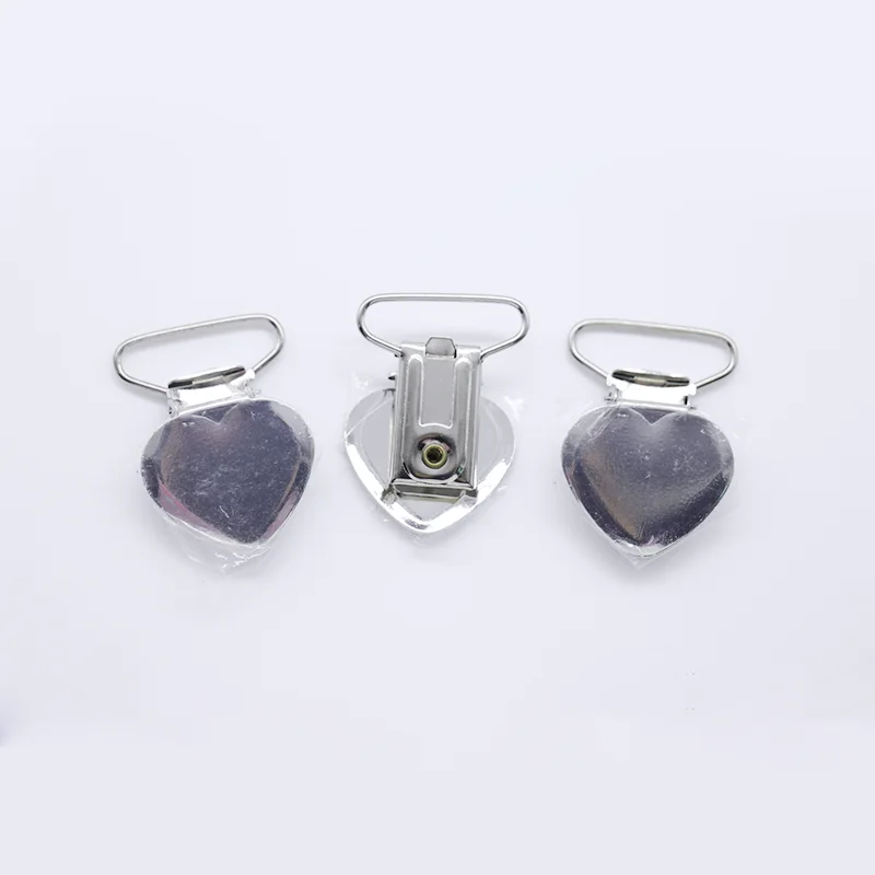 25mm decorative heart-shaped nipple clip for baby pants with adjustable strap - creative and simple decorative pendant clip 30pc