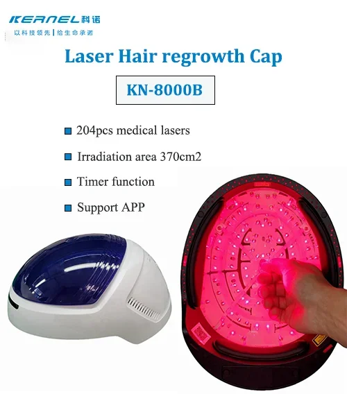 Hair Regrowth Device Kernel KN 8000B 204pcs red s hair restoration cap for hair regrowth