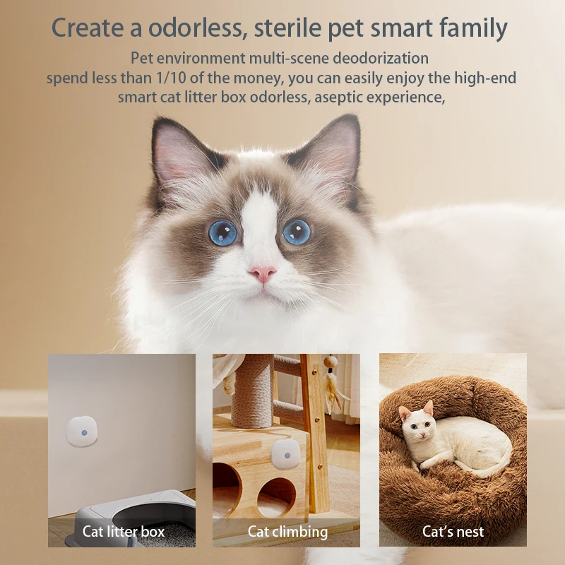 LonHomon Smart Cat Purificador de odor para gato Litter Box Desodorizador Pet Toilet Purificador de ar Cão Gato Litter Desodorante