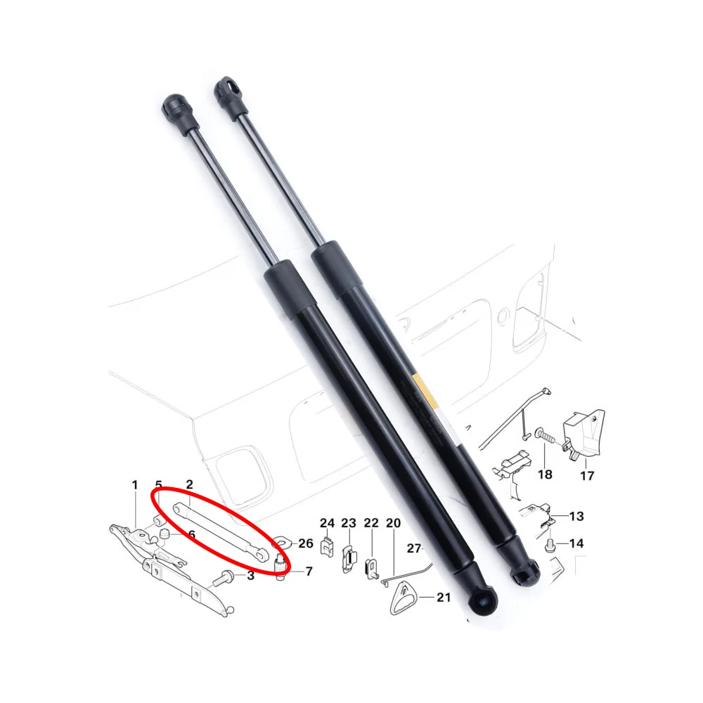 

2 шт. газовая пружина багажника автомобиля для BMW 3 E46 51248254281 51248220075 51244212802 опорная штанга задней двери автоаксессуары