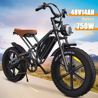 JANSNO X50P Electric Bike 750W Brushless Motor 48V14AH Battery Off-Road Electric Bicycle All Terrain 20*4.0Inch Fat Tires E-Bike