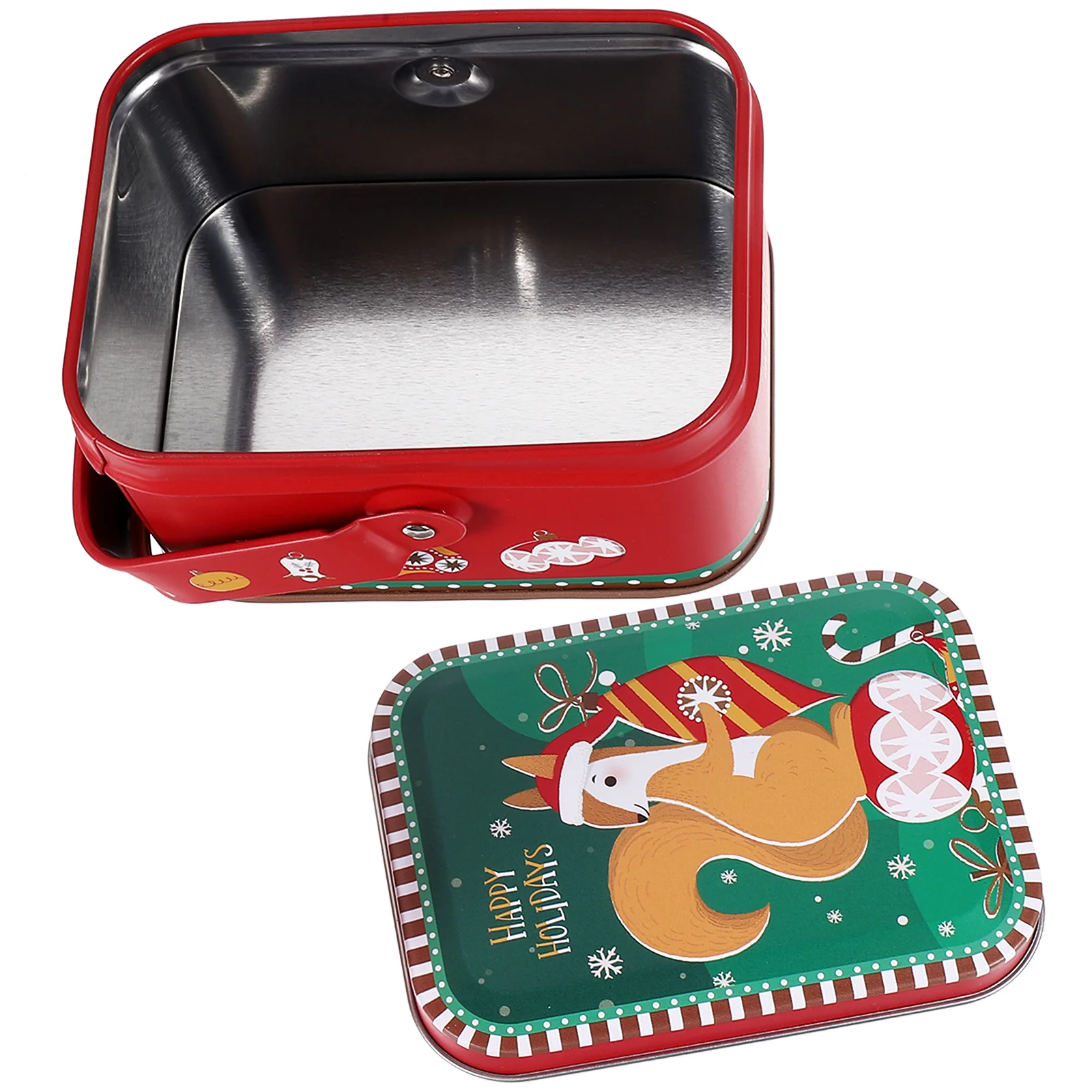 Christmas Tins with Lids Gift Box (Santa Claus-c03) Candy Jar Cookie for Giving