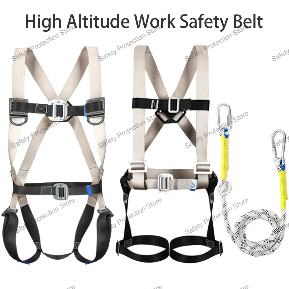 

High Altitude Work Safety Harness Full/Half Body Safety Belt Rope Outdoor Climbing Training Construction Protective Equipment