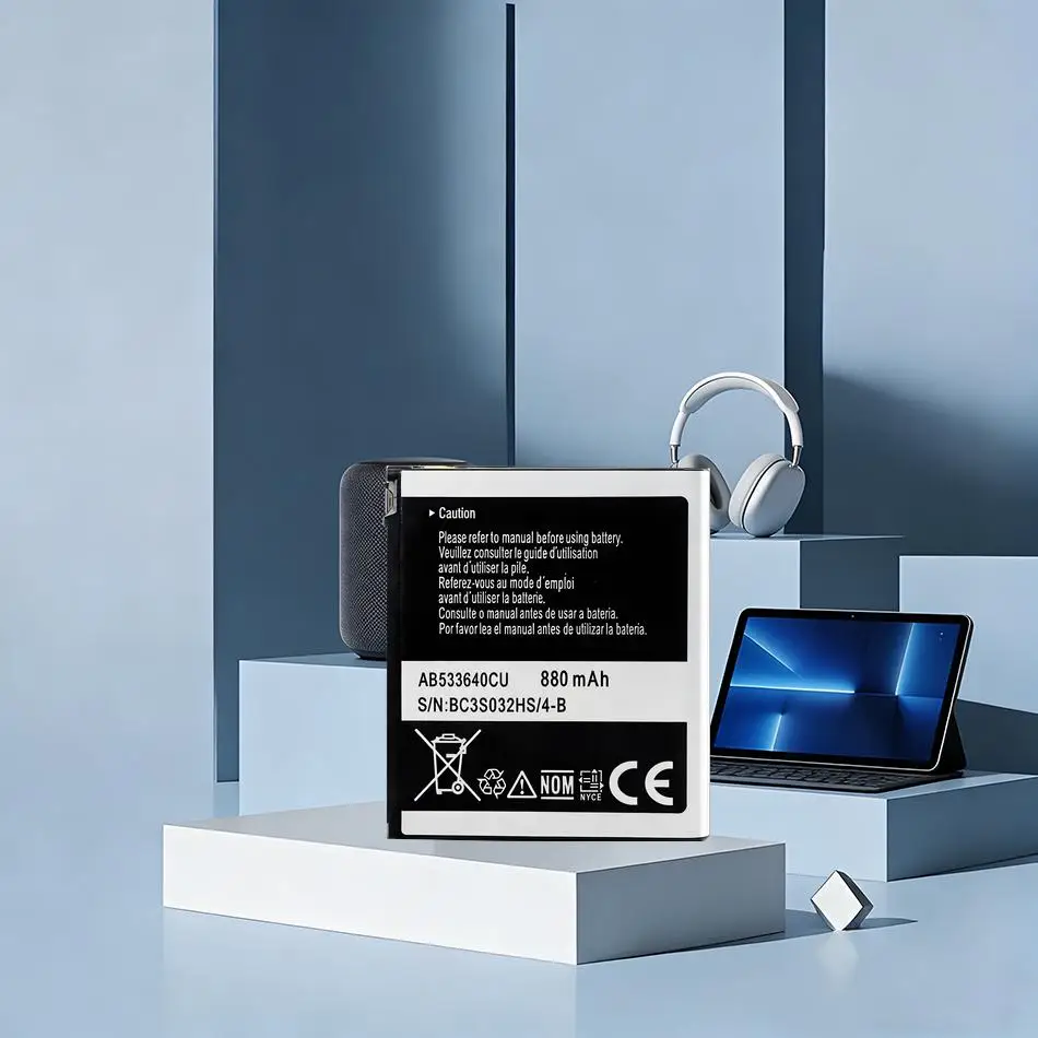 

Аккумулятор для мобильных телефонов Samsung G500 C3110C C3310C S3600C S3600i S3601C S5520 S6888 S3930C AB533640CC, 880 мАч, высокая емкость