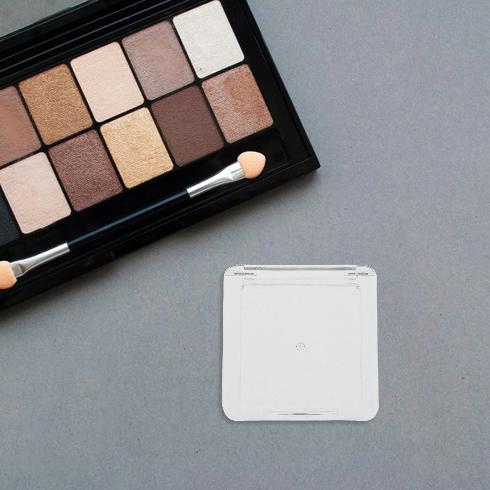 

3Pcs Transparent Square Single Layer Highlighter Box Empty Makeup Case Travel Organizer Blush Concealer Palette Tray