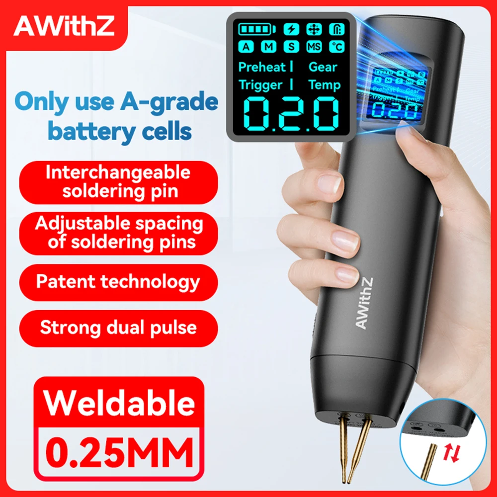 

Wireless Spot Welder 99 Speed Adjustable With LED Screen Smart Bum Welder Lithium Battery Welding Equipment USB Charging
