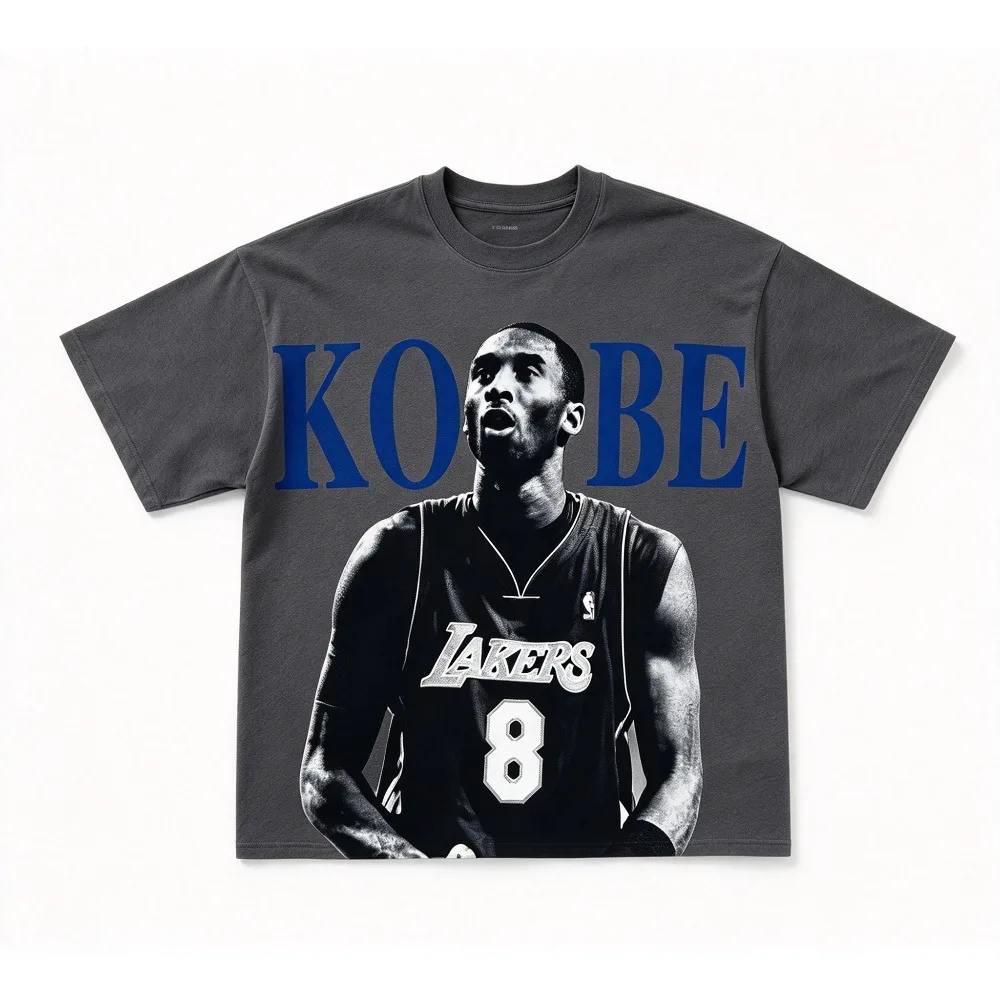 2026 New KOBE Basketball Graphic T-shirt for Men and Kids, Basketball Fan Short Sleeve Tee, Summer Street Wear Casual Clothing