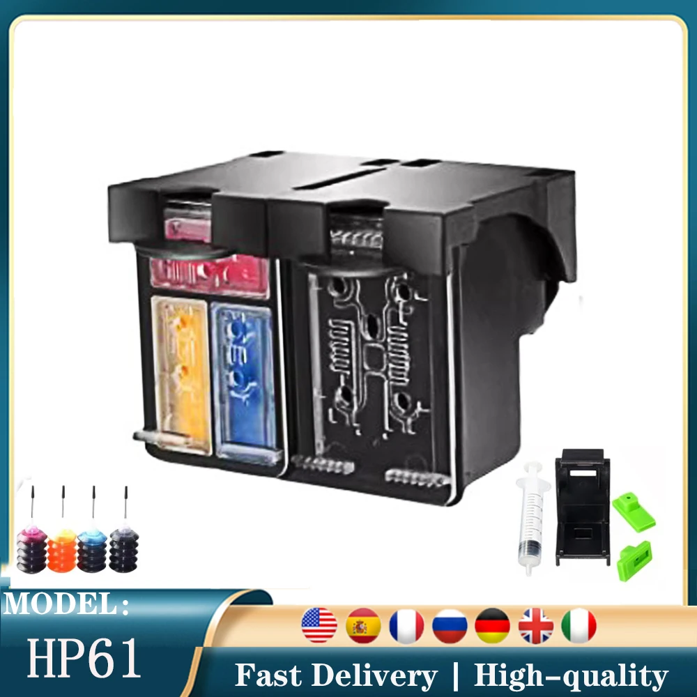 Per HP 61XL hp61 Cartuccia d'inchiostro ricaricabile di ricambio per hp61 hp61XL Deskjet 1000 1050 1050A 1510 2000 2050 2050A 3000 Stampanti