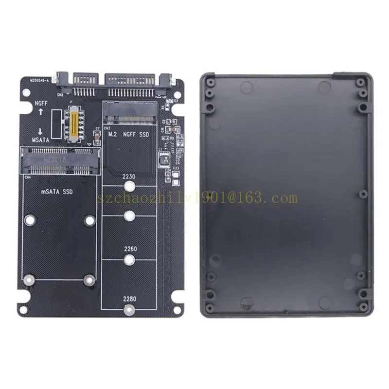 62KA MSATA SSD DISK NGFF إلى SATA3 محول حاوية القرص الصلب الخارجي M.2 NGFF إلى محول الغرض المزدوج