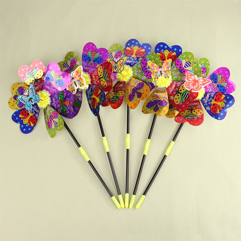 1Pc Colorful Sequin Windmill Cartoon Animal 3D Pinwheel Home Garden Decoration Wind Spinner Whirligig Yard Decor Outdoor Kid Toy - view 3
