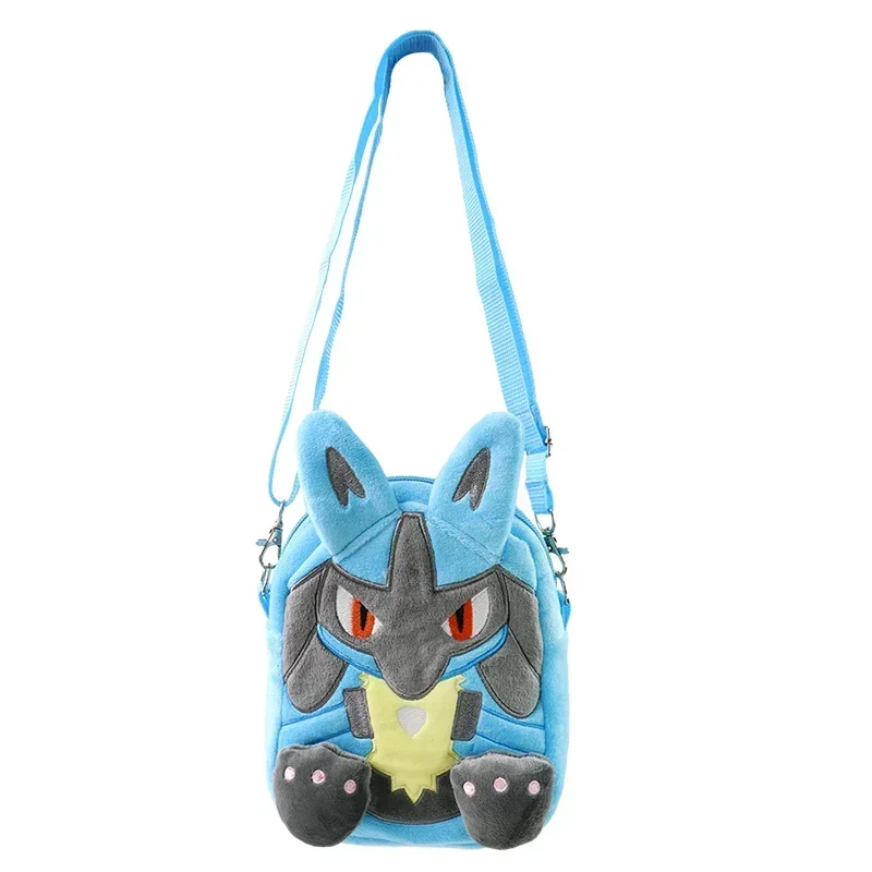 Gengar Mimikyu Snorlax Rowlet Lucario Charmander Zaino in peluche Borsa a tracolla Anime Giocattoli per bambole Animali di peluche Decorazione del fumetto