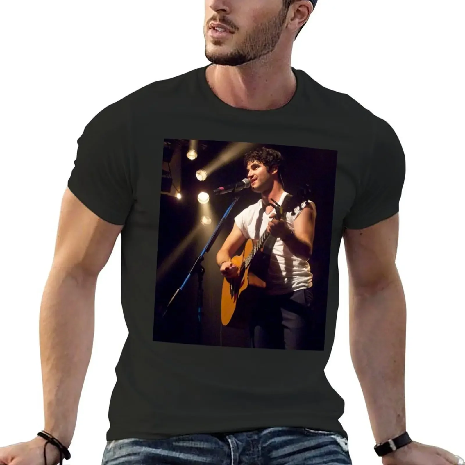 

darren criss: listen up T-Shirt quick drying oversized t shirt korean fashion shirts graphic tees Men's clothing