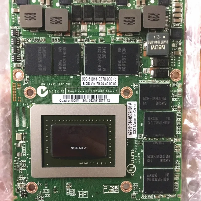 Brand New Quadro 4000M Q4000M GDDR5 2GB Video Graphics Card With X-Bracket N12E-Q3-A1 For Dell M6600 M15X HP 8740W 8760W