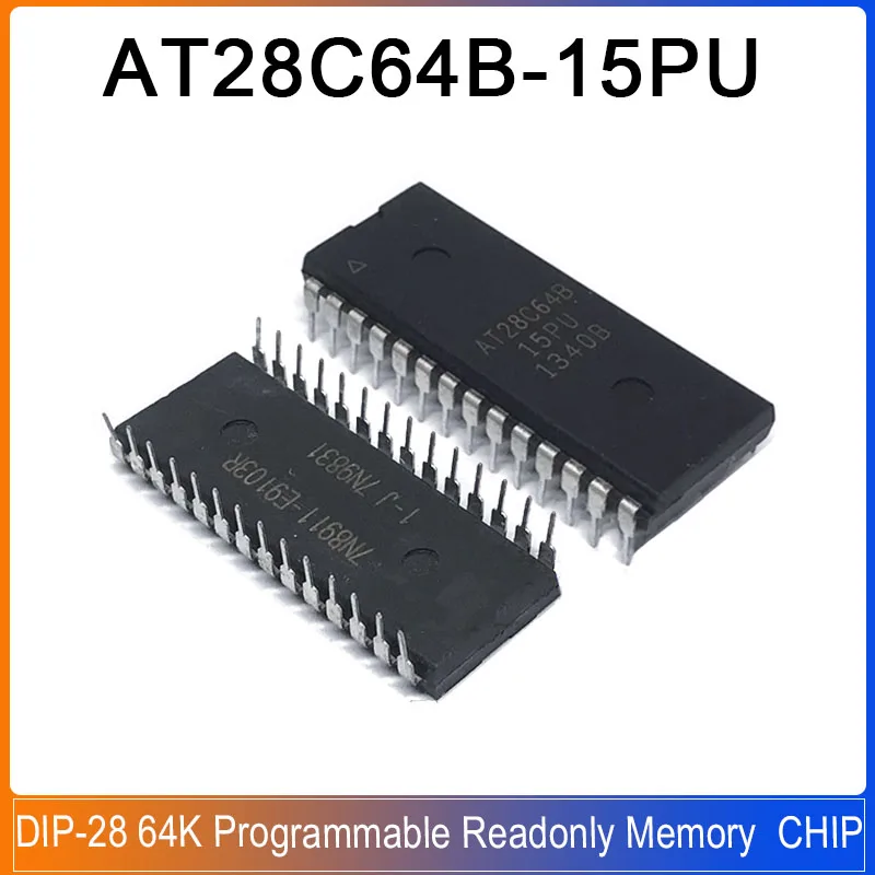 1-5PCS AT28C64B-15PU DIP-28 AT28C64B AT28C64 28C64 64K EEPROM Programmable Readonly Memory  CHIP