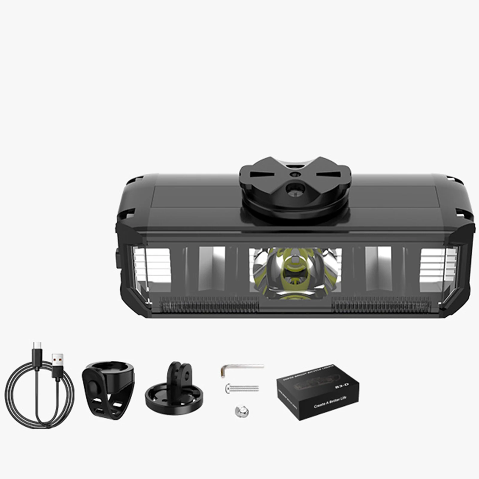 Motorcycle Front LED Bike Light with High Transmittance Lens and Ergonomic Curved Design for Better Light Distribution