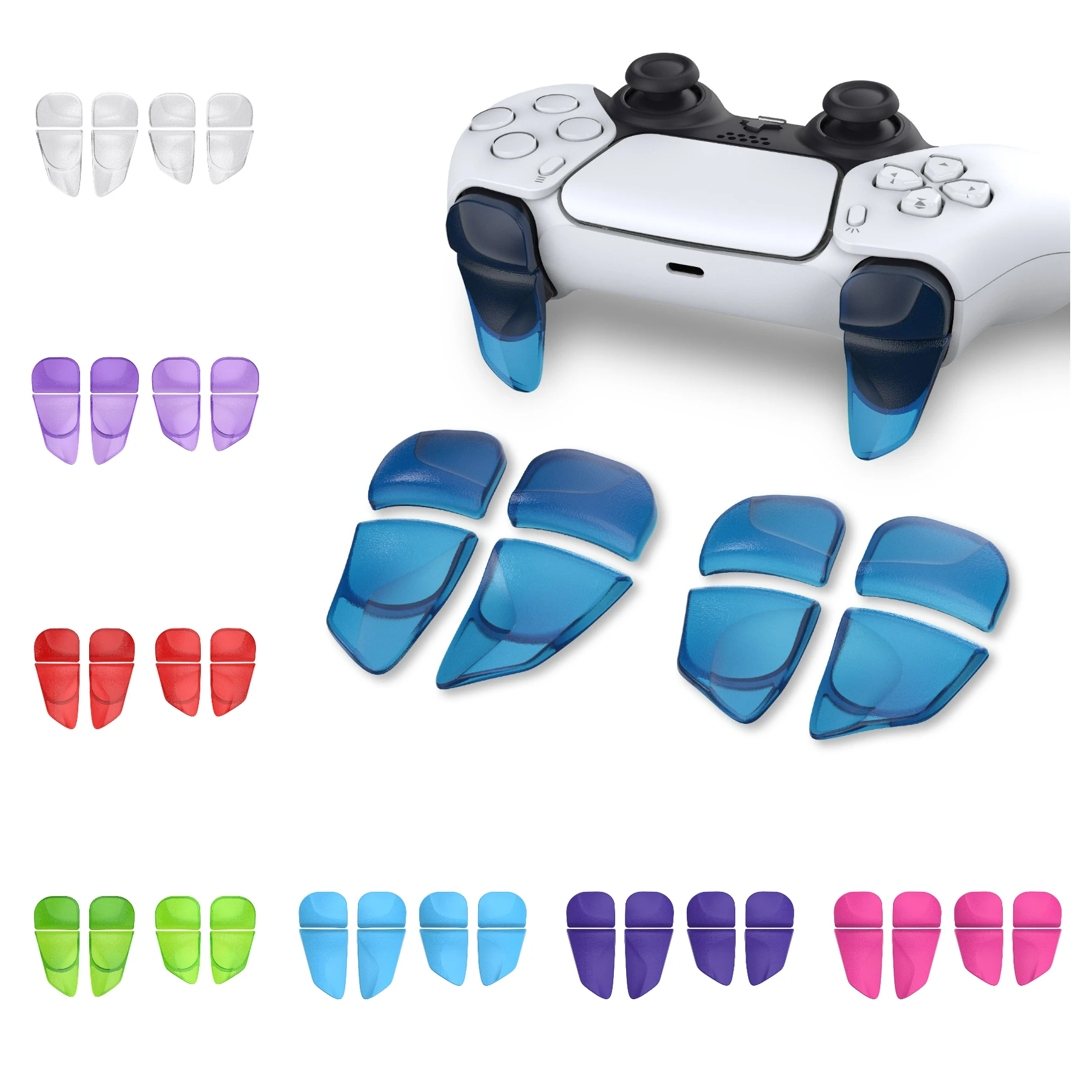 PlayVital BLADE 2 Pairs Shoulder Buttons Extension Triggers for ps5, for ps5 Edge, for PS Portal Remote Player - 16 Colors