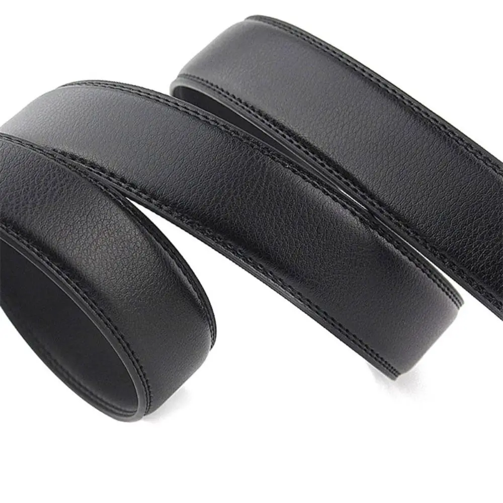 Casual Plus Size Leather Belt 3.5cm Width Replacement No Buckle Belt Craft DIY Automatic Buckle Band Body