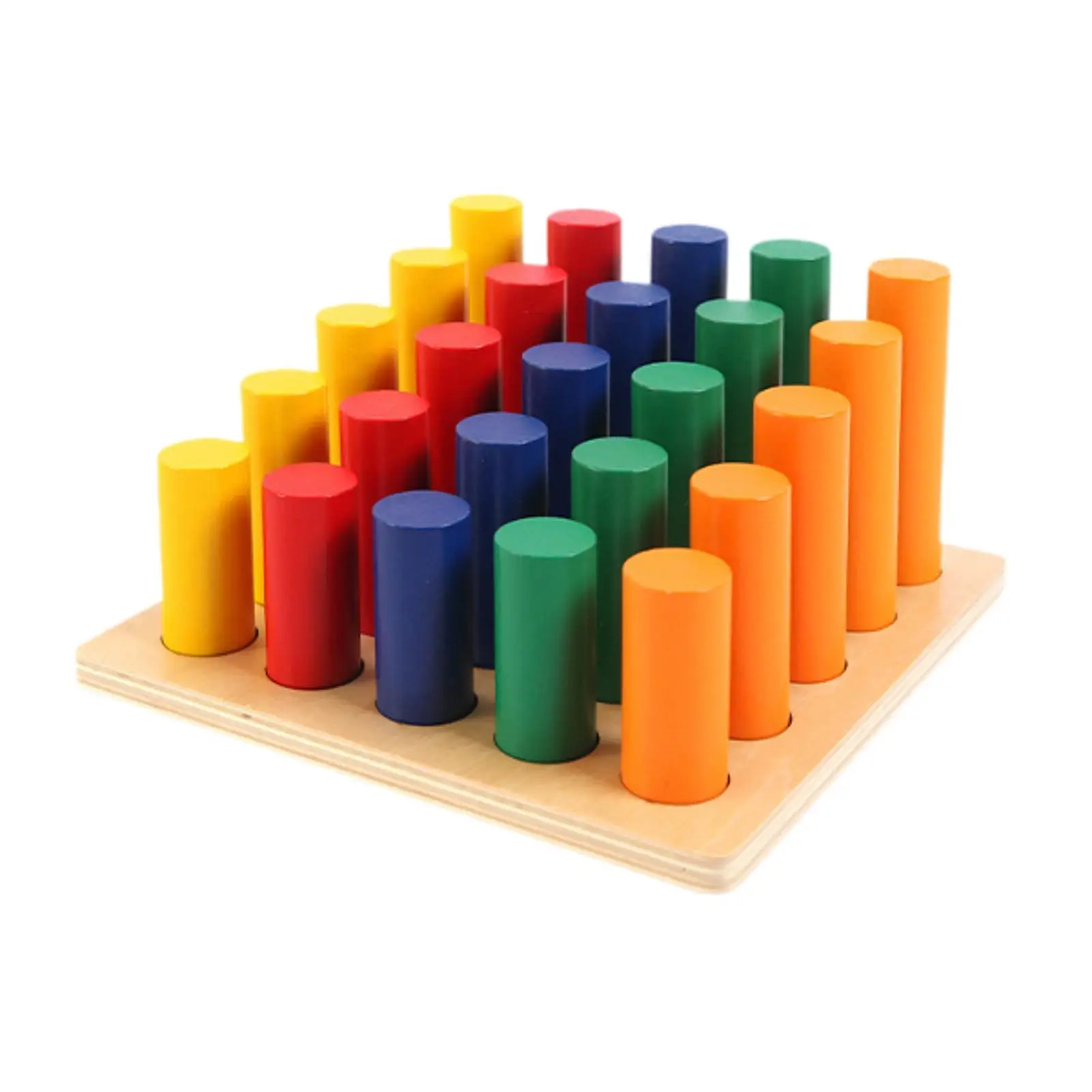 

Wooden Blocks Educational Wooden Toy Colors Sorting Fine Motor Skills Geometric Peg Board for Kids 2 3 Year Old Preschoolers